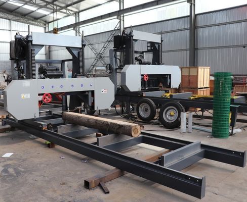 40'' MJ1000 Diesel Portable Sawmill for Timber Processing in Remote Areas Electric and Diesel Options