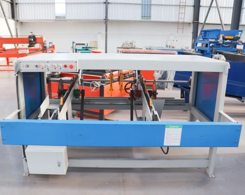 Double End Trim Saw Machine for Woodworking With Motor and Blade Components Horizontal Cutting