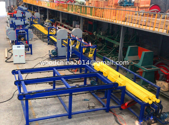 Otomatik Dikey Çift Blade Çakmak Bandsaw Mill Makine Ahşap İşleme Makineleri için Çakmak
