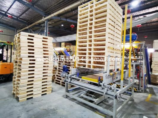 Otomatik stringer palet montaj makinesi euro testere blokları palet çivileme makinesi EURO ahşap palet çivileme makinesi