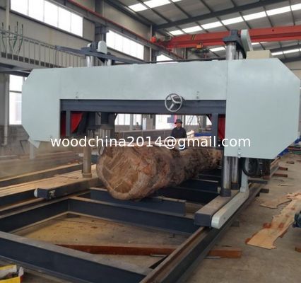 Dia 2500mm CNC Yatay Otomatik Ahşap Bandsaw Makine Afrika Çubuk Kesimi için Band Gördü