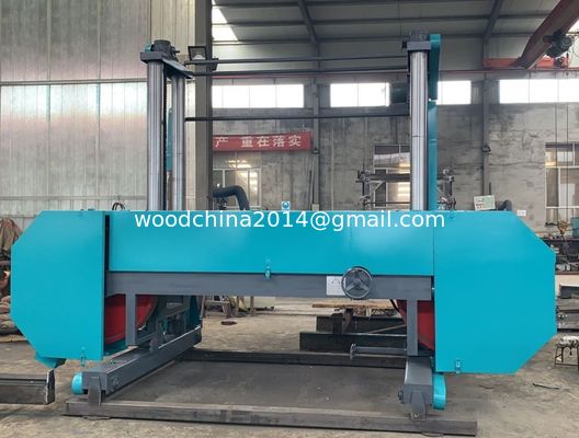 Çift sütun yatay ahşap bant testere makinesi MJ2500 Heavy Duty Bandsaw Mill