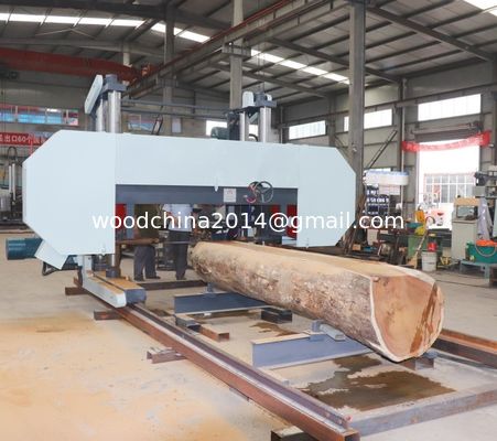 Çift sütun yatay ahşap bant testere makinesi MJ2500 Heavy Duty Bandsaw Mill