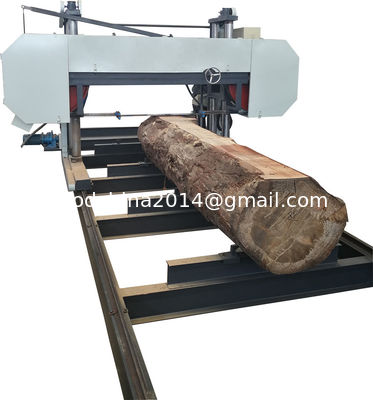 Çift sütun yatay ahşap bant testere makinesi MJ2500 Heavy Duty Bandsaw Mill