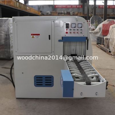 Çifte Spindle Multiple Blades Rip Saw, Çember Çubuk Kesimi için Multi RipSaw Üretim hattı