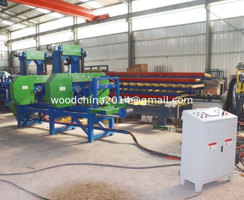 Otomatik Dikey Çift Blade Çakmak Bandsaw Mill Makine Ahşap İşleme Makineleri için Çakmak