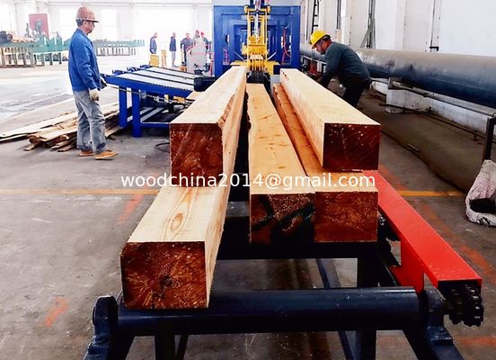 Otomatik Dikey Çift Başlı Bandsaw Çakmak Çakma hattı Ahşap Çakma Makinesi