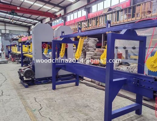 Otomatik Dikey Çift Blade Çakmak Bandsaw Mill Makine Ahşap İşleme Makineleri için Çakmak