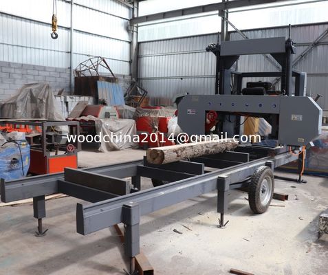 Wood Saw Machine MJ1000 Petrol wood cutting bandsaw saw mill machines gasoline/Diesel engine portable sawmill