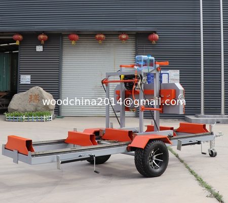 9HP benzinli motor taşınabilir yatay bant testere dizel mobil bant testere