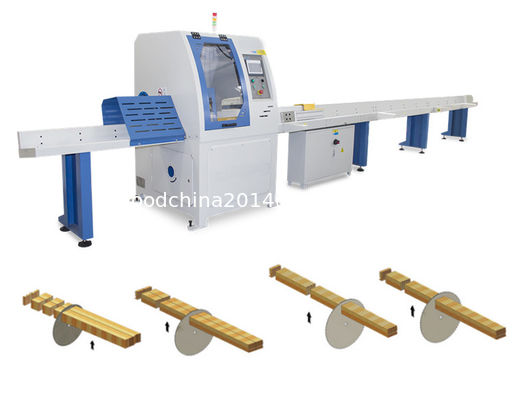 Ahşap Palet Makinesi CNC Otomatik Ahşap Kesme Testere Makinesi Satılık, 450mm Testere Bıçağı, 2-6m Besleme Masası