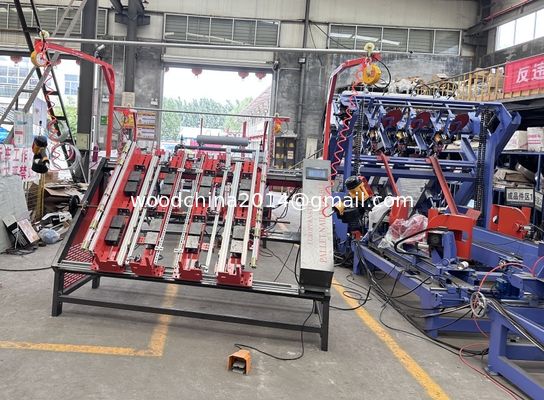 Blok Yapma Palet çivileme makinesi 2 çivi tabancası ile Euro tarzı palet çivileyicisi