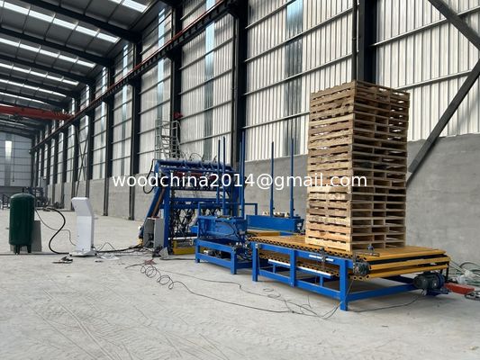 Yarım Otomatik Amerikan Palet Çivileme Makinesi Stringer Palet Yapma Makinesi