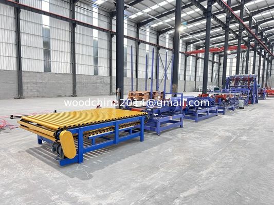 Euro Wood Block Palet Making Machine 4 Stringer w/Stacker Palet Nailer Montaj Sistemi