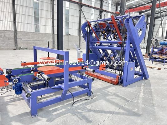 Euro Wood Block Palet Making Machine 4 Stringer w/Stacker Palet Nailer Montaj Sistemi