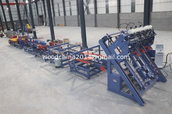 Euro Wood Block Palet Making Machine 4 Stringer w/Stacker Palet Nailer Montaj Sistemi
