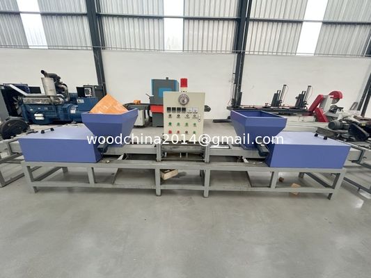 Yeni Otomatik 2 Başlı Ahşap Çip Görme Toz Blok Makinesi Ahşap Palet Yapma Makinesi