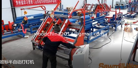 400 pallet/Gün Pallet Montaj Makinesi Euro Çakmak Bloku Pallet çivileme makinesi