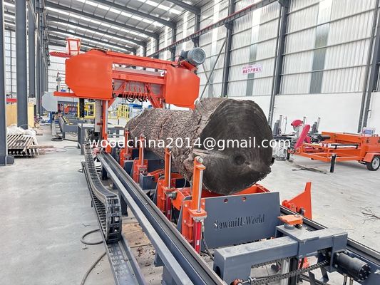 Tam otomatik yatay hidrolik bant testere makinesi 1000mm ahşap için