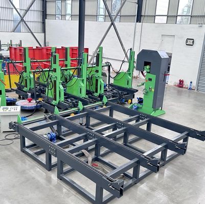 CNC Hidrolik Dikey Testere Makinesi MJ3212B Çubuk Arabası 1250mm Tekerlek 45KW Motorlu Otomatik Bandsaw