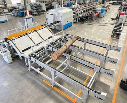 Yüksek Verimli Tomruk Çoklu Kıyma Testere Üretim Hattı | 250-500mm Büyük Çaplı Ağaç İşleme Tesisi | 120m³/8saat Kapasite