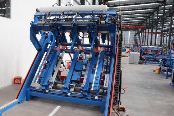 Otomatik Ahşap Palet Çivileme Makinesi Üretim Hattı Endüstriyel Tesisler için 2400x1200mm Palet Yapma Ekipmanları