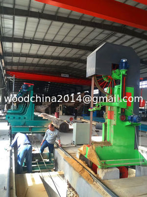 60'' Ağır CNC Ahşap Çakmak Makine Dikey Bant Çakmak Tesisi Ticari Kütük Kesme Çakmak Ağaç için